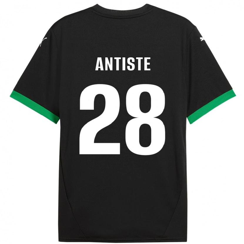 DanxenメンズJanis Antiste#28黒 ダークグリーンホームシャツ2024/25ジャージーユニフォーム