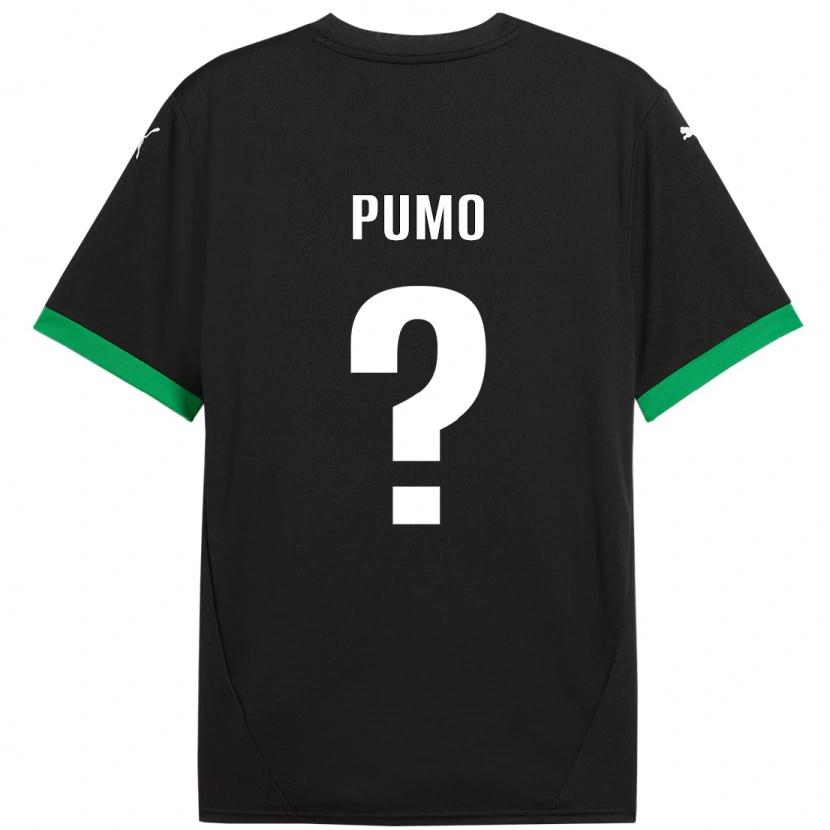 DanxenメンズSamuele Pumo#0黒 ダークグリーンホームシャツ2024/25ジャージーユニフォーム