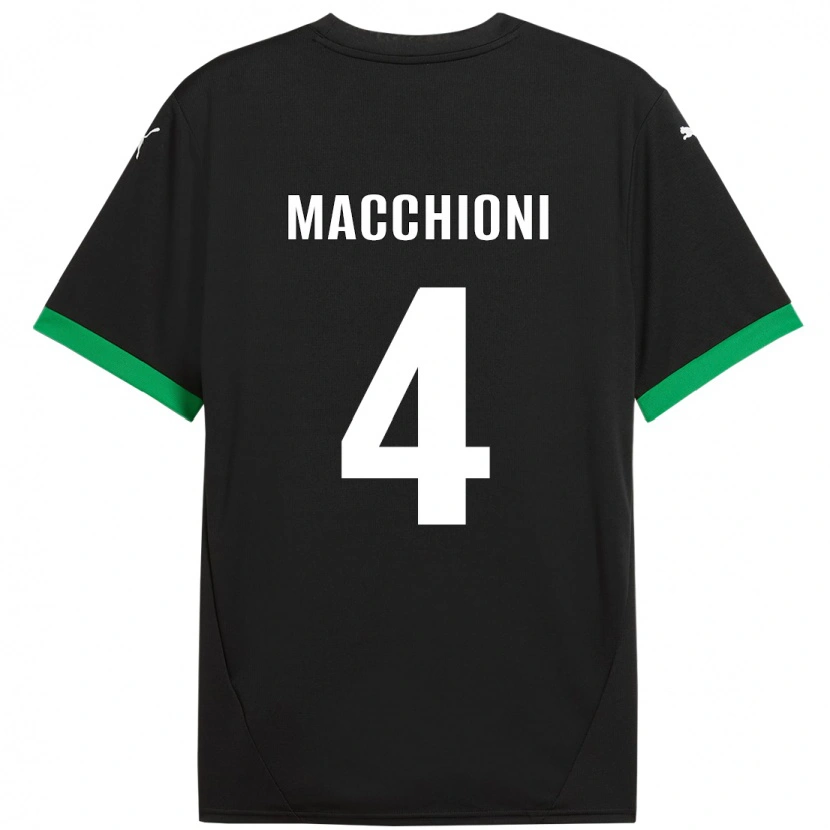 DanxenメンズTommaso Macchioni#4黒 ダークグリーンホームシャツ2024/25ジャージーユニフォーム