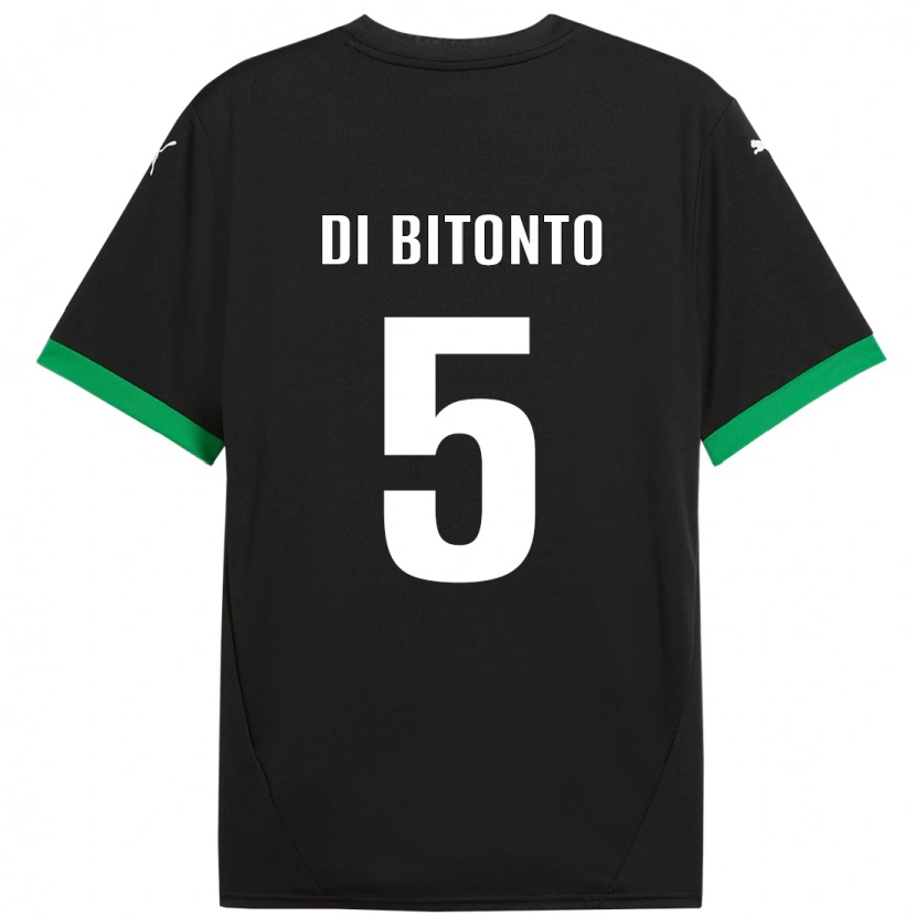 DanxenメンズAlessandro Di Bitonto#5黒 ダークグリーンホームシャツ2024/25ジャージーユニフォーム