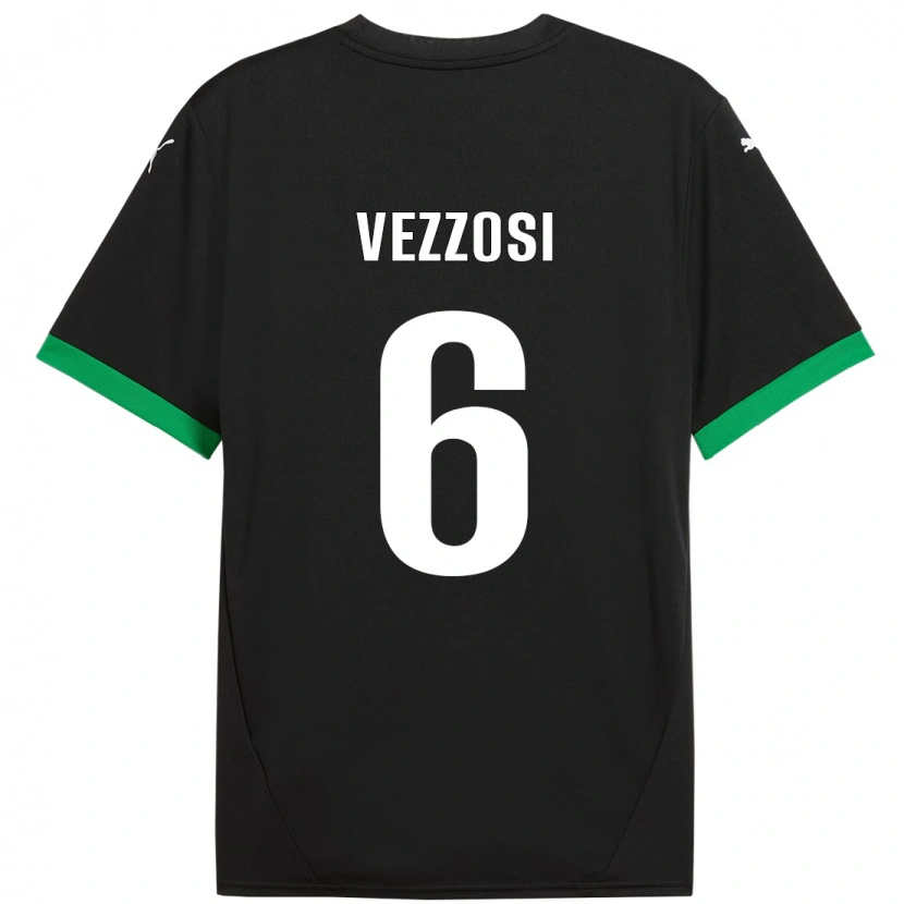 DanxenメンズGiorgio Vezzosi#6黒 ダークグリーンホームシャツ2024/25ジャージーユニフォーム