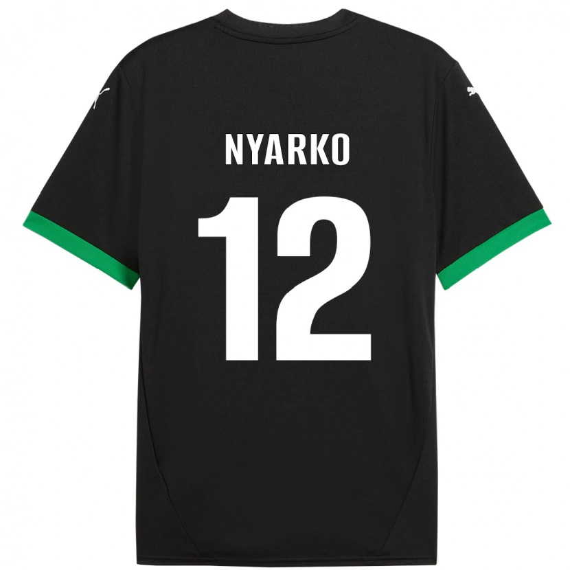 DanxenメンズLorenzo Nyarko#12黒 ダークグリーンホームシャツ2024/25ジャージーユニフォーム