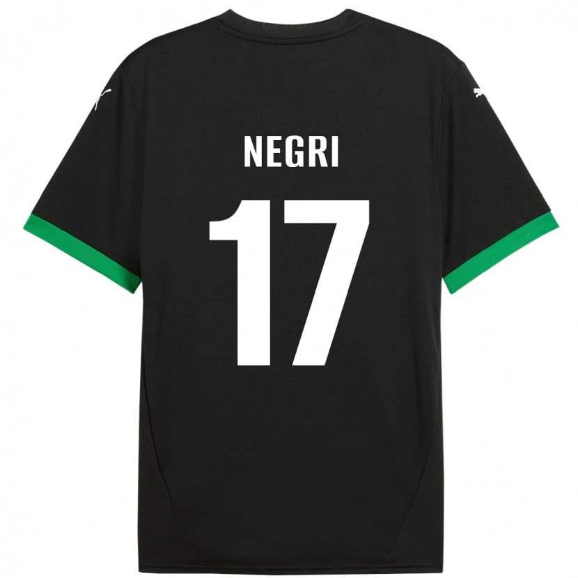 DanxenメンズGabriele Negri#17黒 ダークグリーンホームシャツ2024/25ジャージーユニフォーム