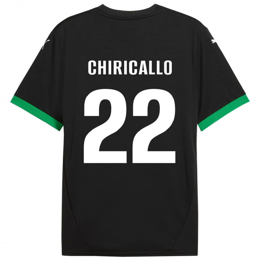 DanxenメンズGiovanni Chiricallo#22黒 ダークグリーンホームシャツ2024/25ジャージーユニフォーム