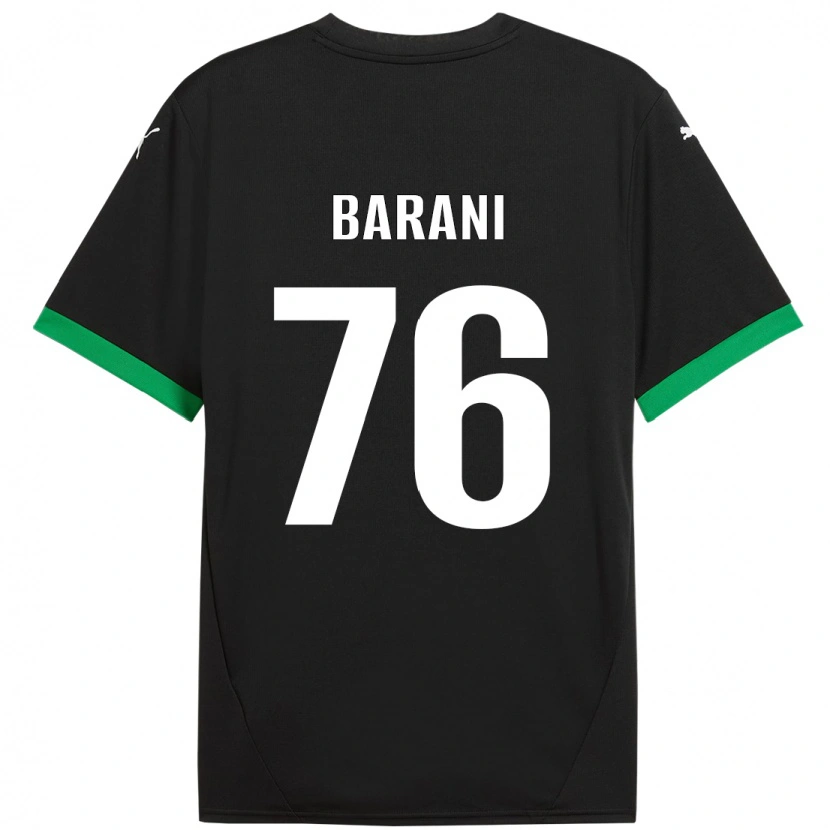 DanxenメンズLuca Barani#76黒 ダークグリーンホームシャツ2024/25ジャージーユニフォーム