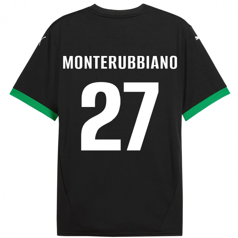 DanxenメンズValeria Monterubbiano#27黒 ダークグリーンホームシャツ2024/25ジャージーユニフォーム