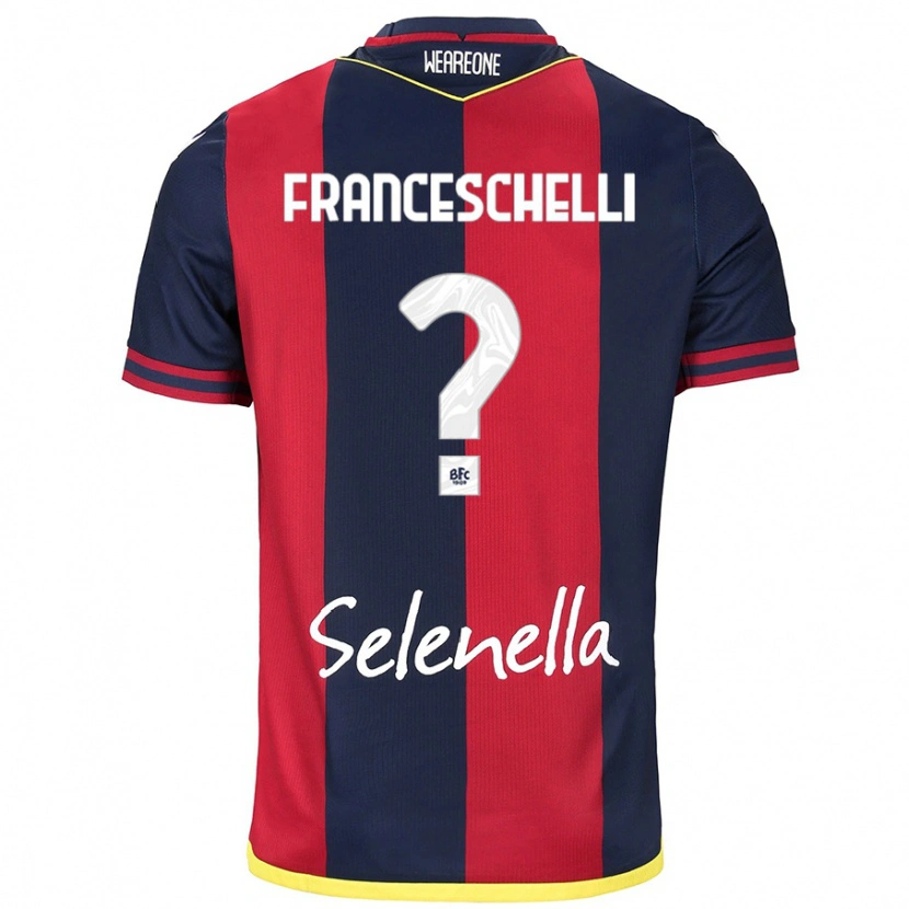DanxenメンズMatteo Franceschelli#0レッド ロイヤルブルーホームシャツ2024/25ジャージーユニフォーム