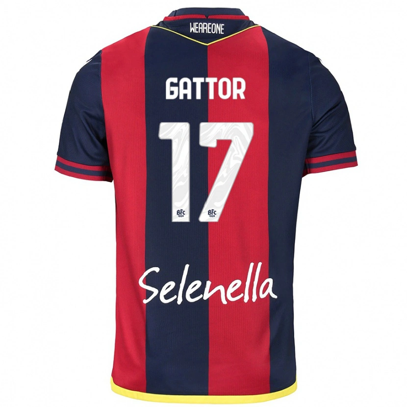 DanxenメンズGianluca Gattor#17レッド ロイヤルブルーホームシャツ2024/25ジャージーユニフォーム