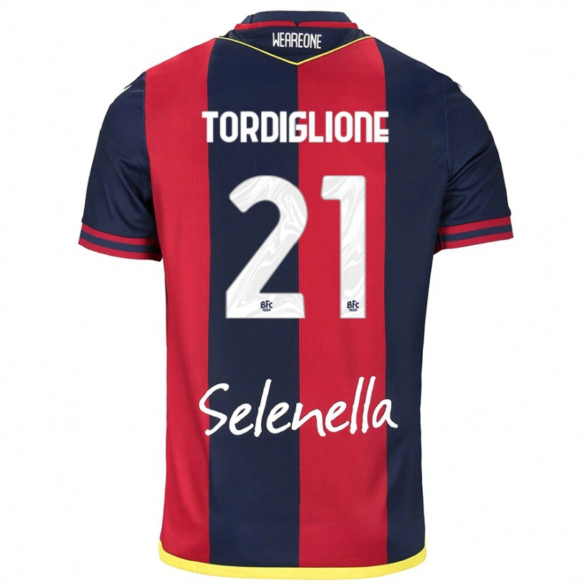 DanxenメンズNicolò Tordiglione#21レッド ロイヤルブルーホームシャツ2024/25ジャージーユニフォーム