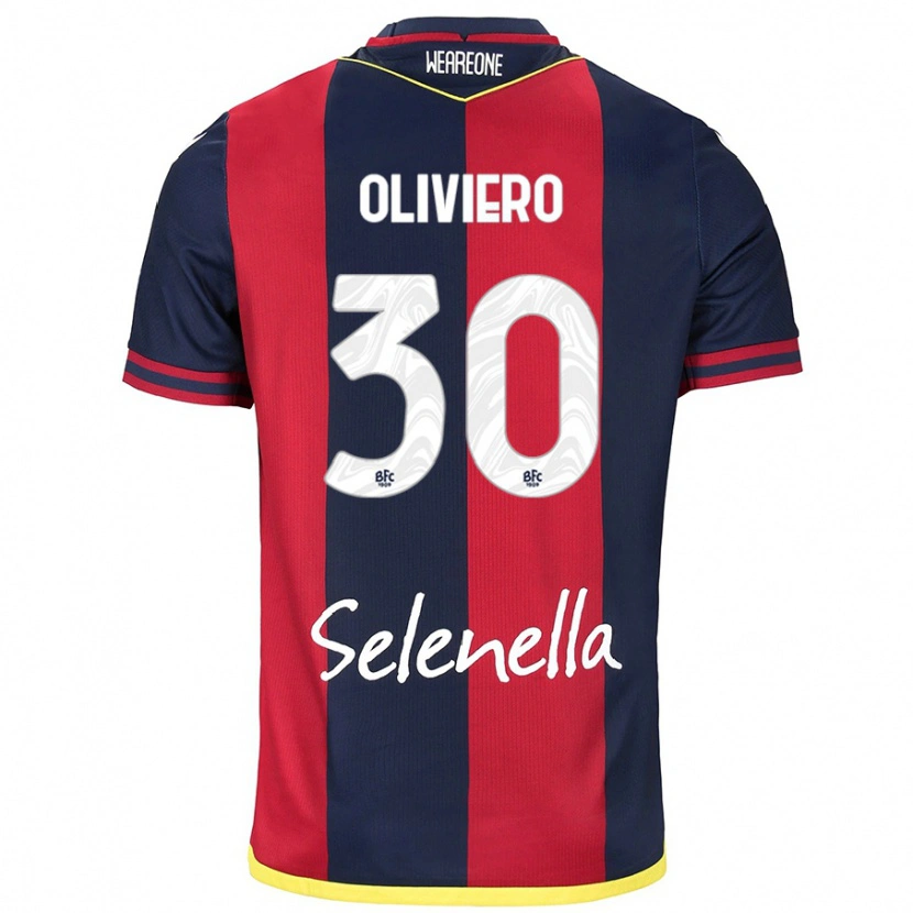 DanxenメンズAndrea Oliviero#30レッド ロイヤルブルーホームシャツ2024/25ジャージーユニフォーム