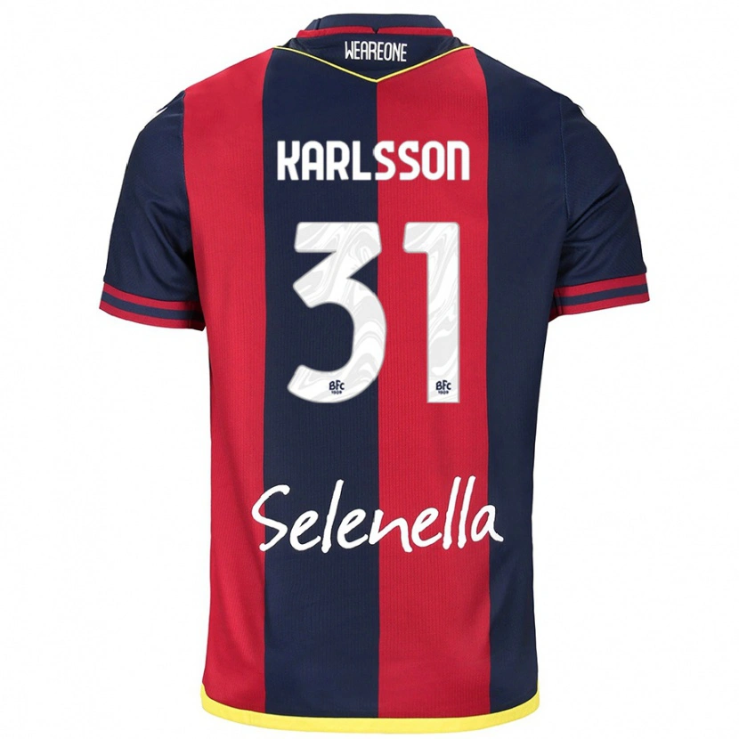 DanxenメンズKazper Karlsson#31レッド ロイヤルブルーホームシャツ2024/25ジャージーユニフォーム