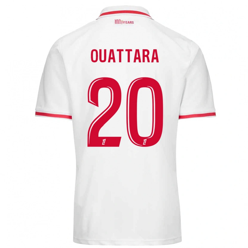 DanxenメンズKassoum Ouattara#20白 赤ホームシャツ2024/25ジャージーユニフォーム