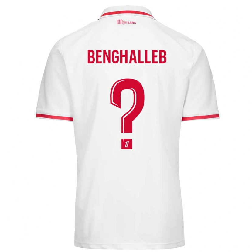 DanxenメンズAdam Benghalleb#0白 赤ホームシャツ2024/25ジャージーユニフォーム