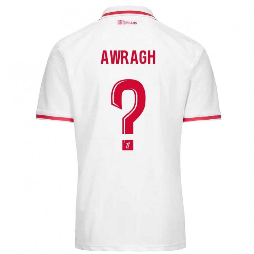DanxenメンズSoufian Awragh#0白 赤ホームシャツ2024/25ジャージーユニフォーム