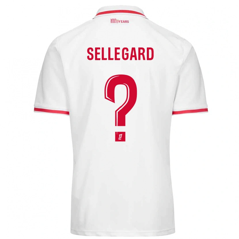 DanxenメンズAlexander Sellegard#0白 赤ホームシャツ2024/25ジャージーユニフォーム
