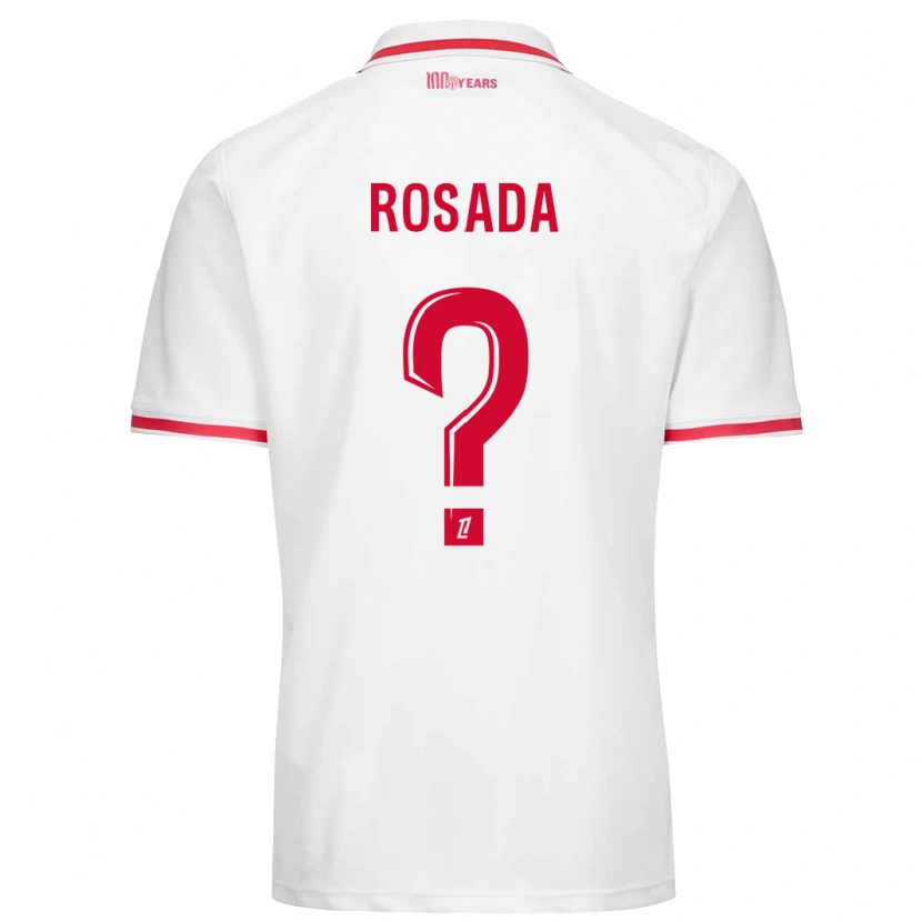 DanxenメンズRiley Rosada#0白 赤ホームシャツ2024/25ジャージーユニフォーム