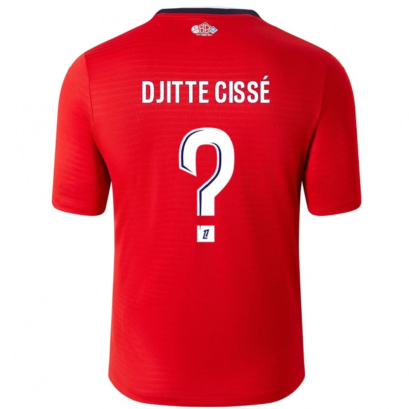 DanxenメンズBabacar Djitte Cissé#0赤 白ホームシャツ2024/25ジャージーユニフォーム