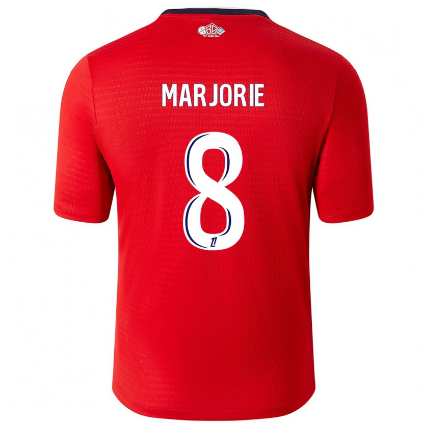 DanxenメンズMarjorie#8赤 白ホームシャツ2024/25ジャージーユニフォーム