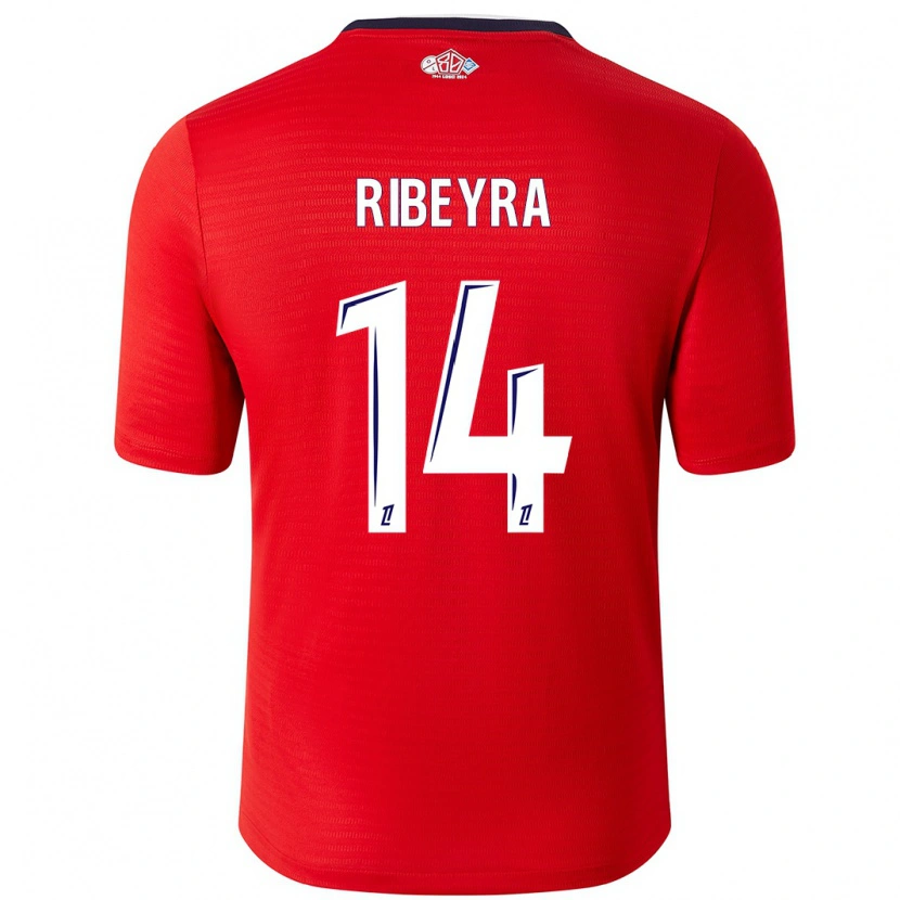 DanxenメンズAnaïs Ribeyra#14赤 白ホームシャツ2024/25ジャージーユニフォーム