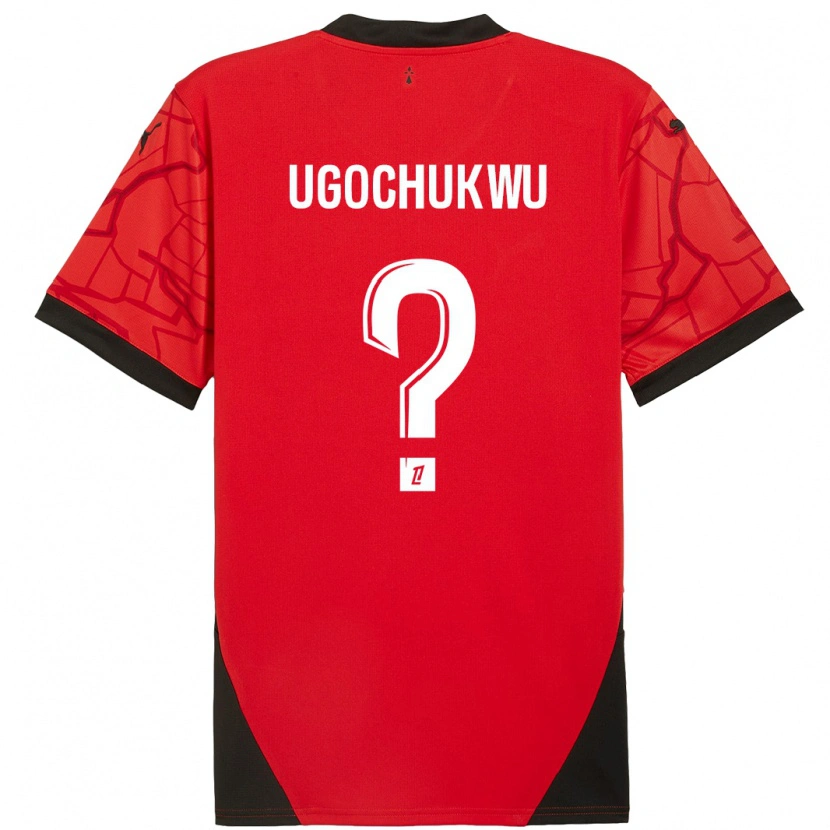 DanxenメンズChibuike Ugochukwu#0赤黒ホームシャツ2024/25ジャージーユニフォーム