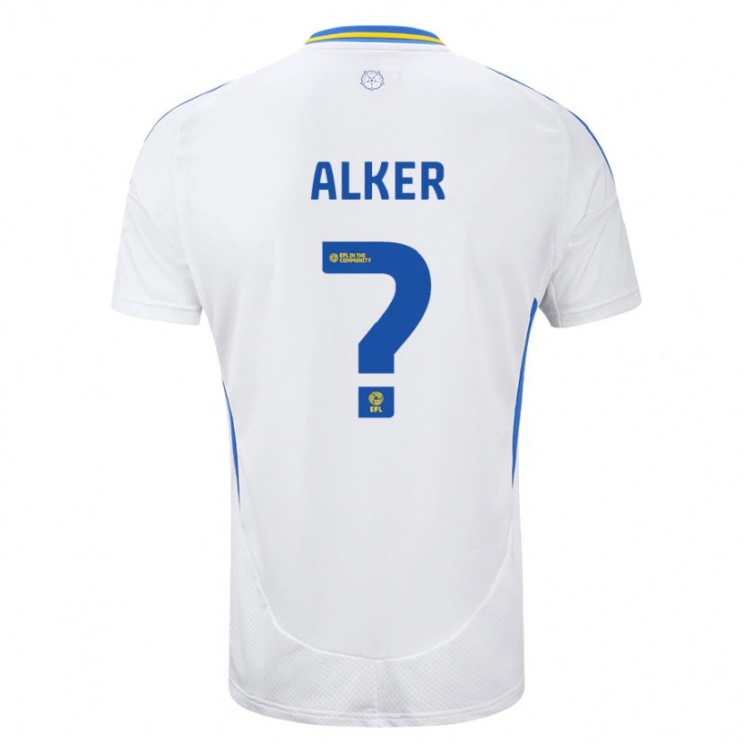 DanxenメンズSamuel Alker#0ホワイト ブルーホームシャツ2024/25ジャージーユニフォーム