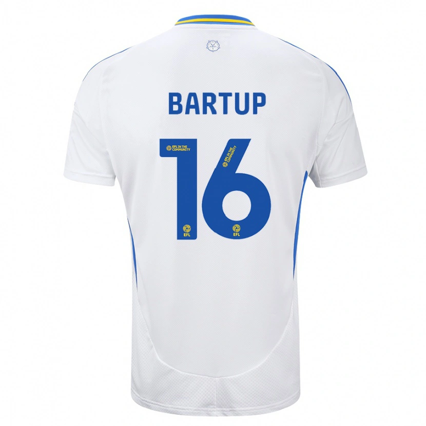 DanxenメンズLaura Bartup#16ホワイト ブルーホームシャツ2024/25ジャージーユニフォーム