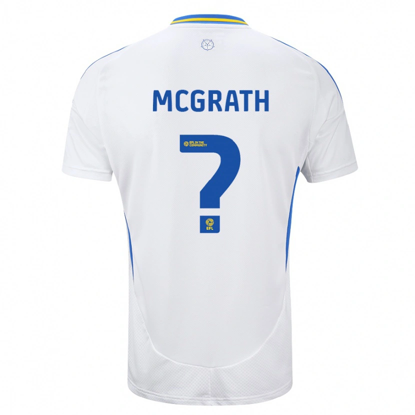 DanxenメンズRonnie Mcgrath#0ホワイト ブルーホームシャツ2024/25ジャージーユニフォーム