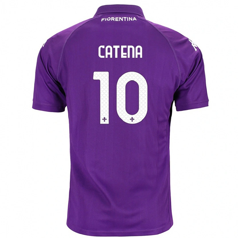 DanxenメンズMichaela Catena#10紫ホームシャツ2024/25ジャージーユニフォーム