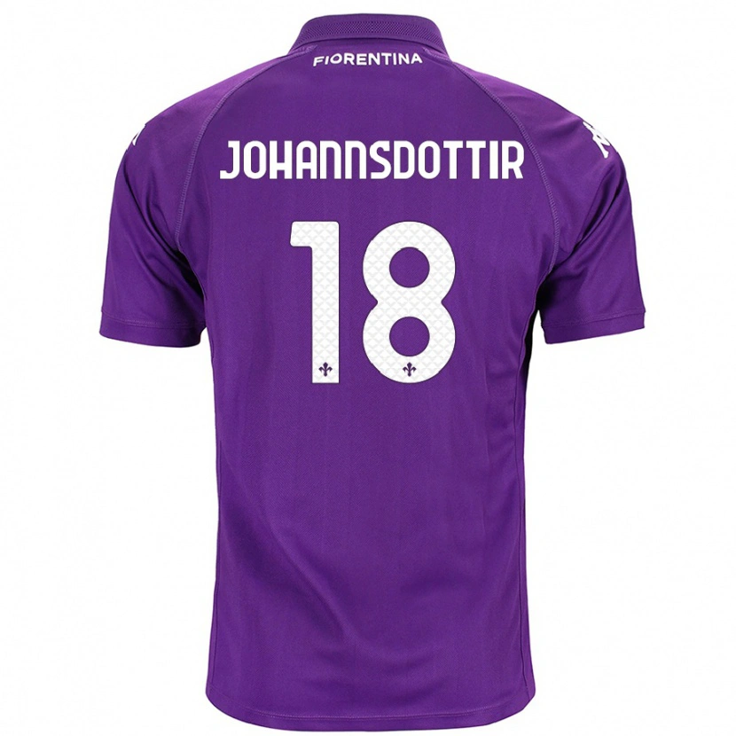 DanxenメンズAlexandra Jóhannsdóttir#18紫ホームシャツ2024/25ジャージーユニフォーム