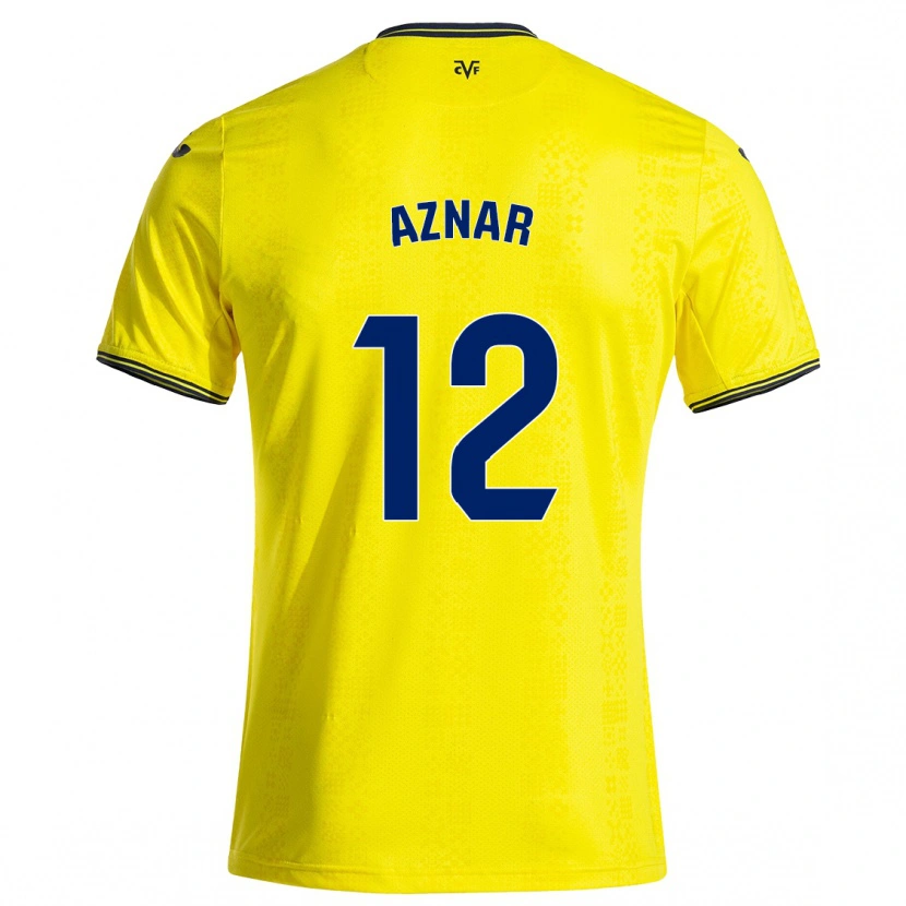 DanxenメンズJavi Aznar#12黄 黒ホームシャツ2024/25ジャージーユニフォーム