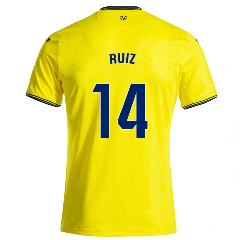 DanxenメンズAdri Ruiz#14黄 黒ホームシャツ2024/25ジャージーユニフォーム