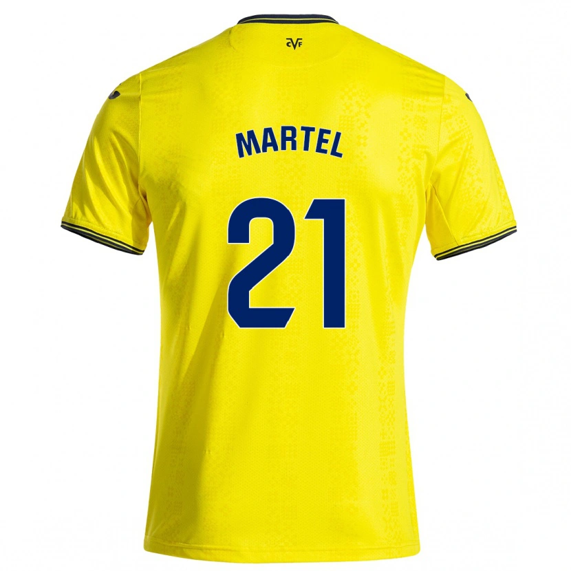 DanxenメンズKevin Martel#21黄 黒ホームシャツ2024/25ジャージーユニフォーム
