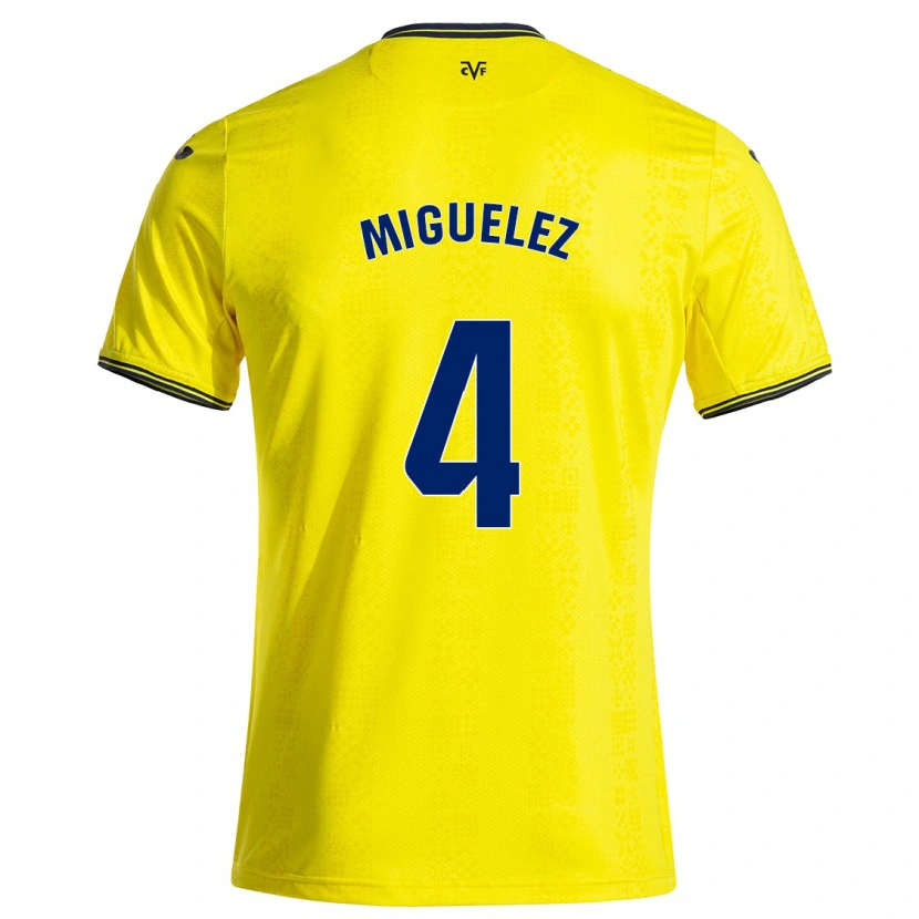 DanxenメンズIrene Miguélez#4黄 黒ホームシャツ2024/25ジャージーユニフォーム