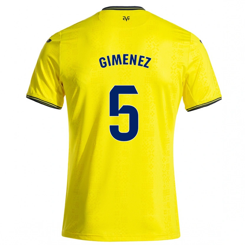 DanxenメンズYenifer Giménez#5黄 黒ホームシャツ2024/25ジャージーユニフォーム