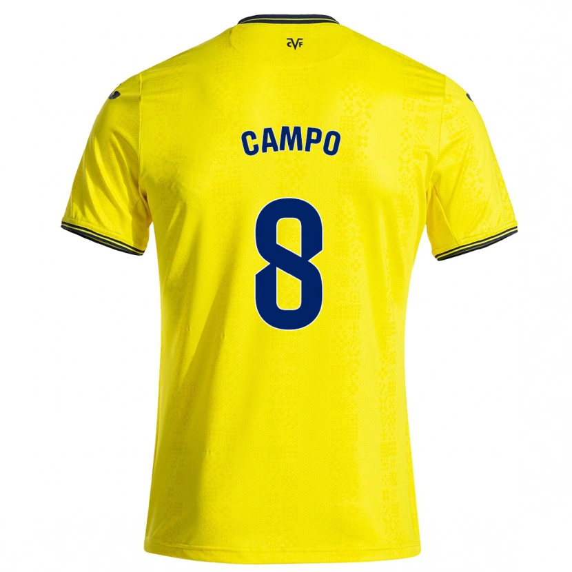 DanxenメンズAinoa Campo#8黄 黒ホームシャツ2024/25ジャージーユニフォーム