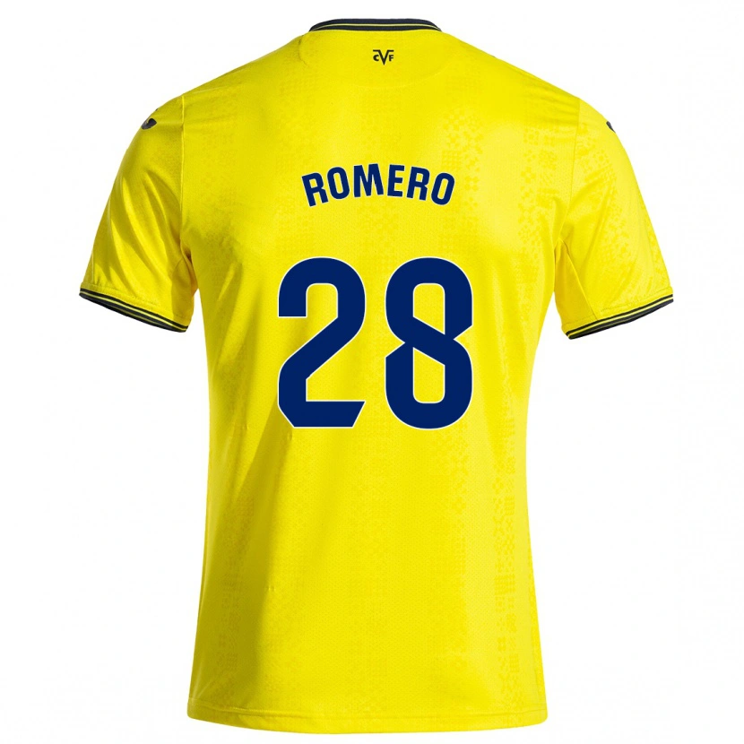 DanxenメンズMaría Romero#28黄 黒ホームシャツ2024/25ジャージーユニフォーム