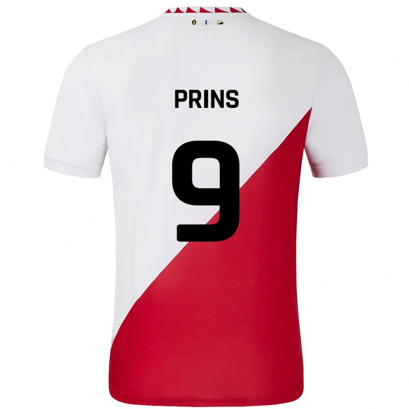 DanxenメンズFemke Prins#9白 赤ホームシャツ2024/25ジャージーユニフォーム