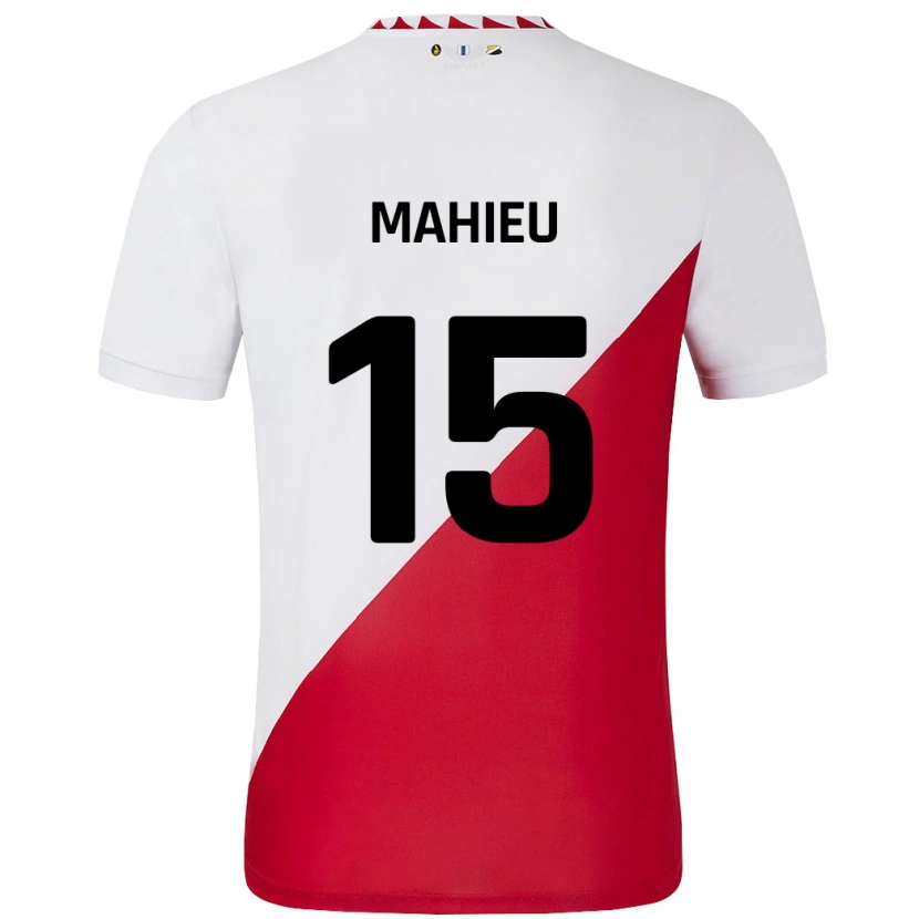 DanxenメンズLena Mahieu#15白 赤ホームシャツ2024/25ジャージーユニフォーム
