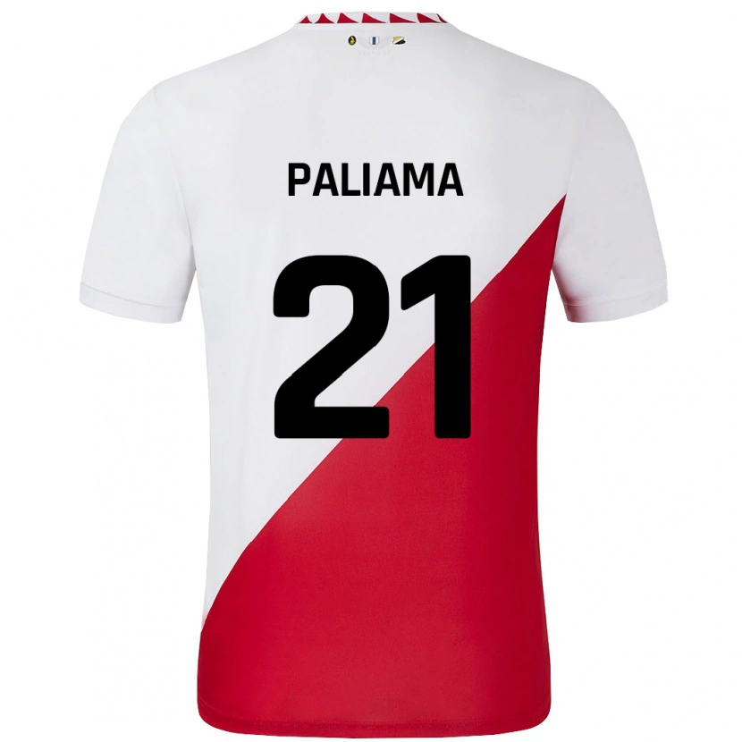 DanxenメンズJoni Paliama#21白 赤ホームシャツ2024/25ジャージーユニフォーム