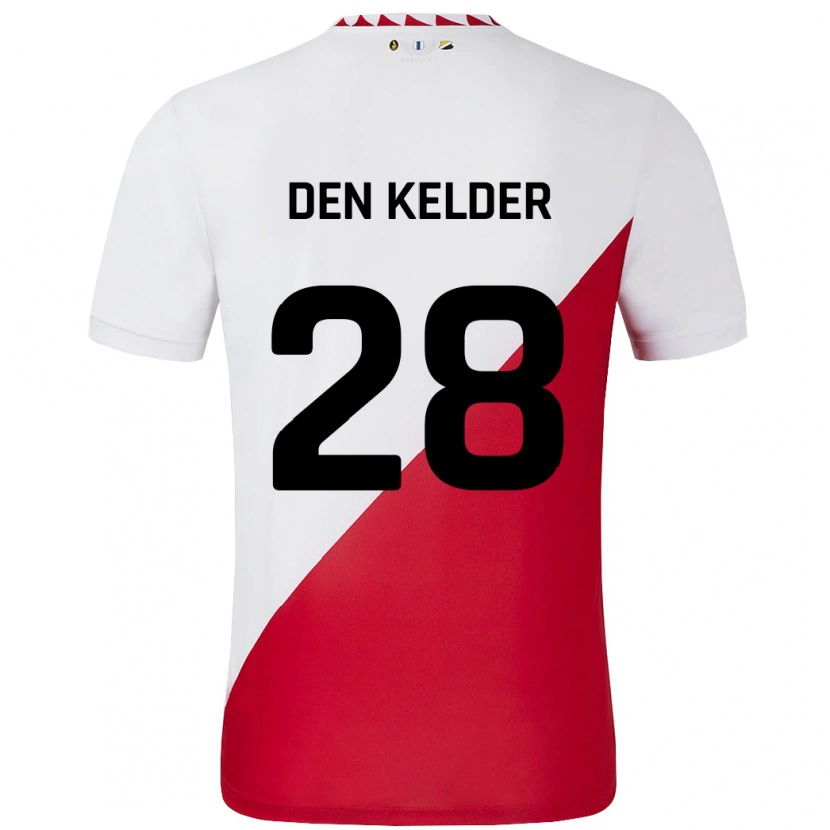 DanxenメンズGera Op Den Kelder#28白 赤ホームシャツ2024/25ジャージーユニフォーム