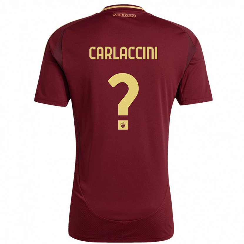 DanxenメンズSamuele Carlaccini#0レッドブラウンゴールドホームシャツ2024/25ジャージーユニフォーム