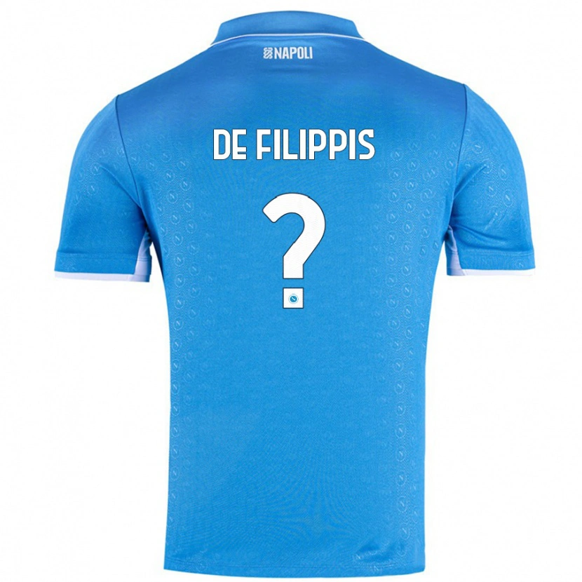 DanxenメンズAntonio De Filippis#0スカイブルーホームシャツ2024/25ジャージーユニフォーム