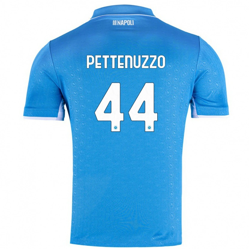 DanxenメンズTecla Pettenuzzo#44スカイブルーホームシャツ2024/25ジャージーユニフォーム