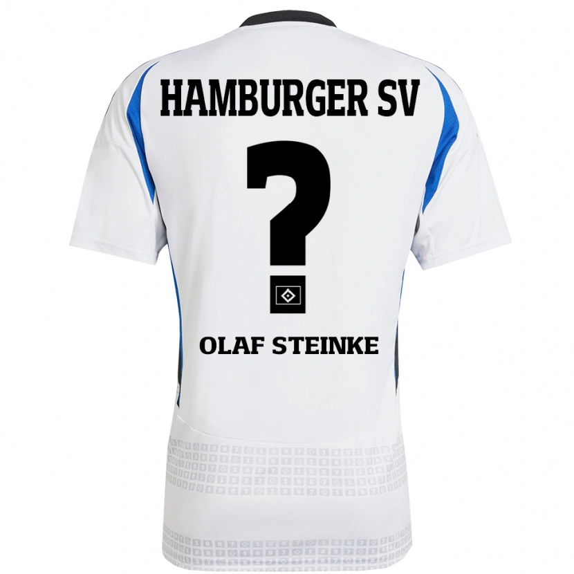DanxenメンズEric Olaf Steinke#0ホワイト ブルーホームシャツ2024/25ジャージーユニフォーム