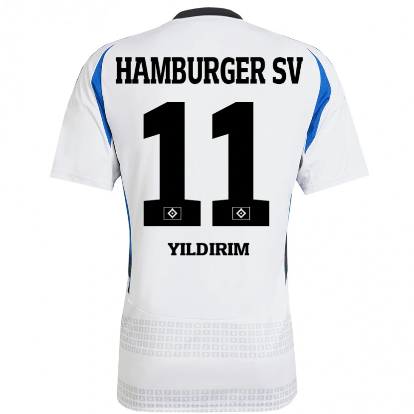 DanxenメンズMehmet Yildirim#11ホワイト ブルーホームシャツ2024/25ジャージーユニフォーム