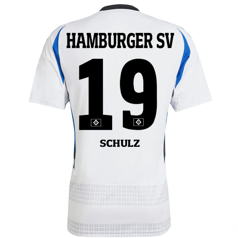 DanxenメンズVictoria Schulz#19ホワイト ブルーホームシャツ2024/25ジャージーユニフォーム