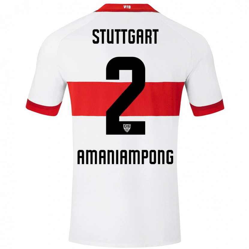 DanxenメンズKaden Amaniampong#2白 赤ホームシャツ2024/25ジャージーユニフォーム