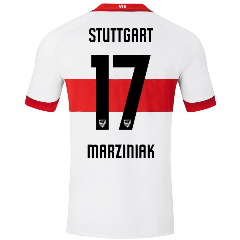 DanxenメンズChiara Marziniak#17白 赤ホームシャツ2024/25ジャージーユニフォーム
