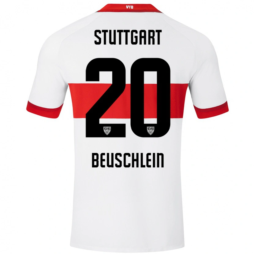 DanxenメンズJana Beuschlein#20白 赤ホームシャツ2024/25ジャージーユニフォーム