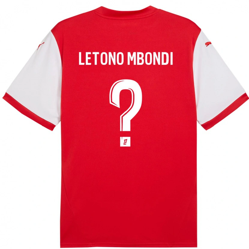 DanxenメンズChrist-Emmanuel Letono Mbondi#0赤 白ホームシャツ2024/25ジャージーユニフォーム